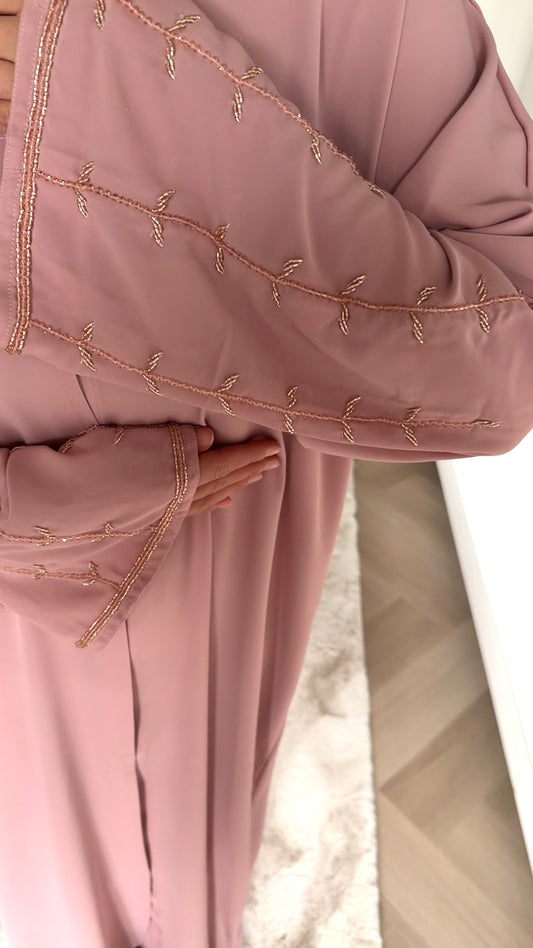 Rose Embroidered Abaya