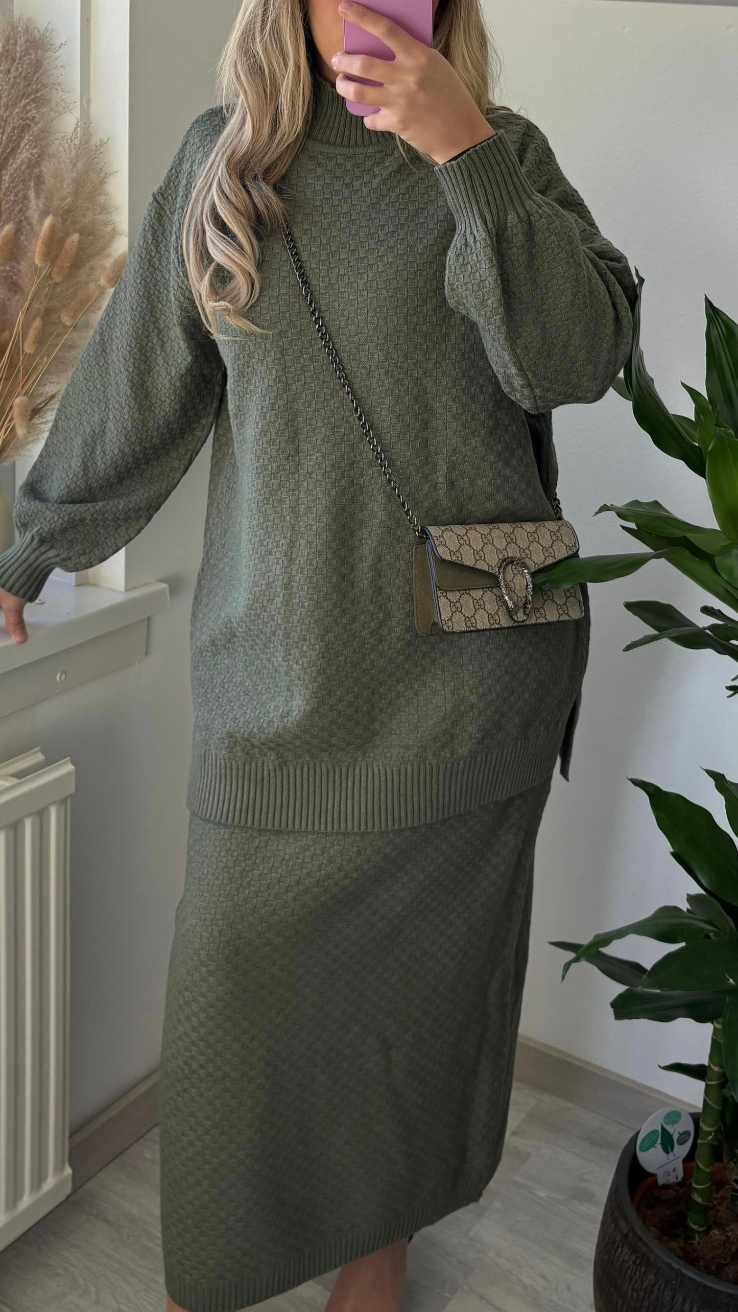 Jacquard Knit Twin Set