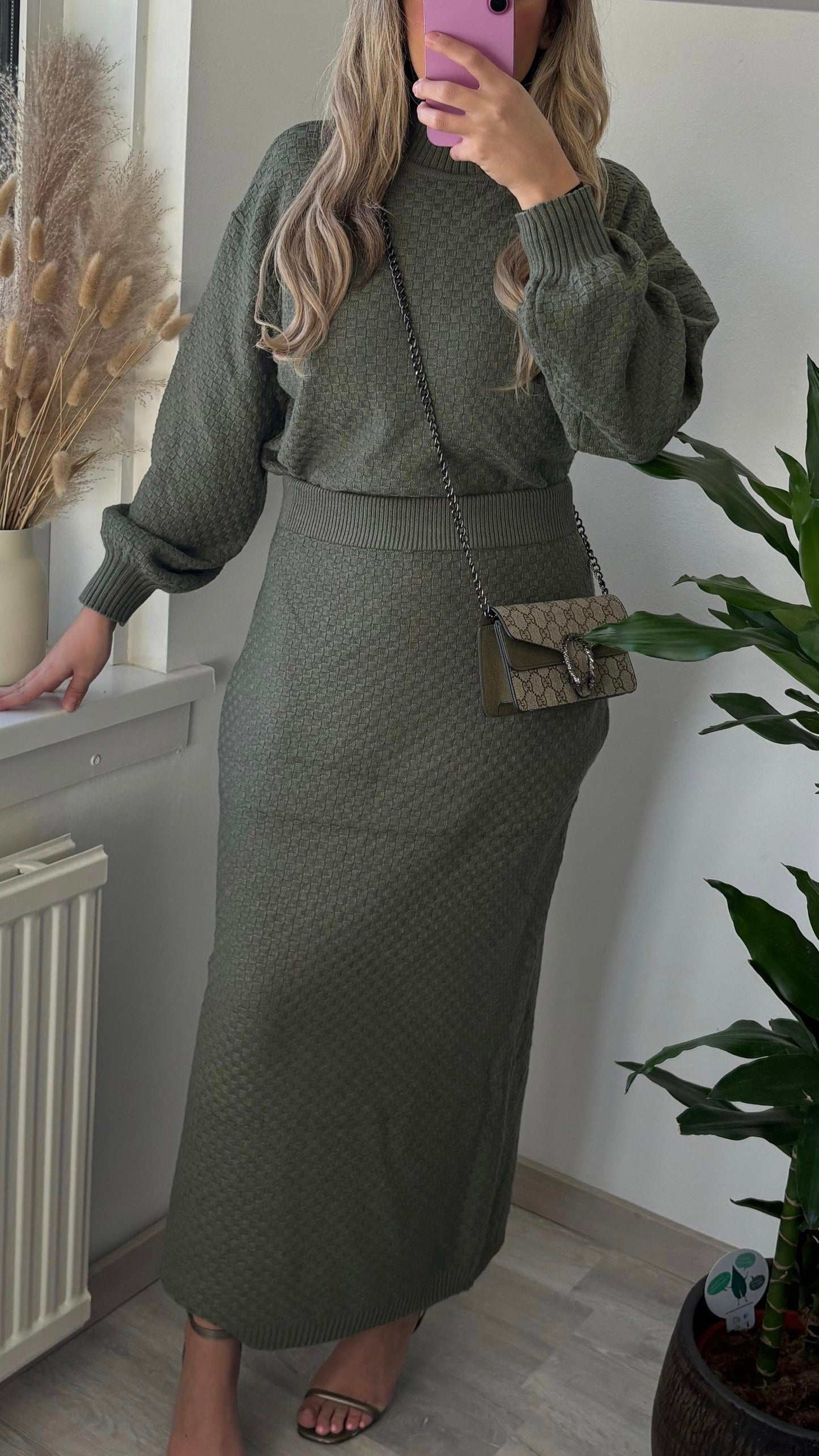 Jacquard Knit Twin Set