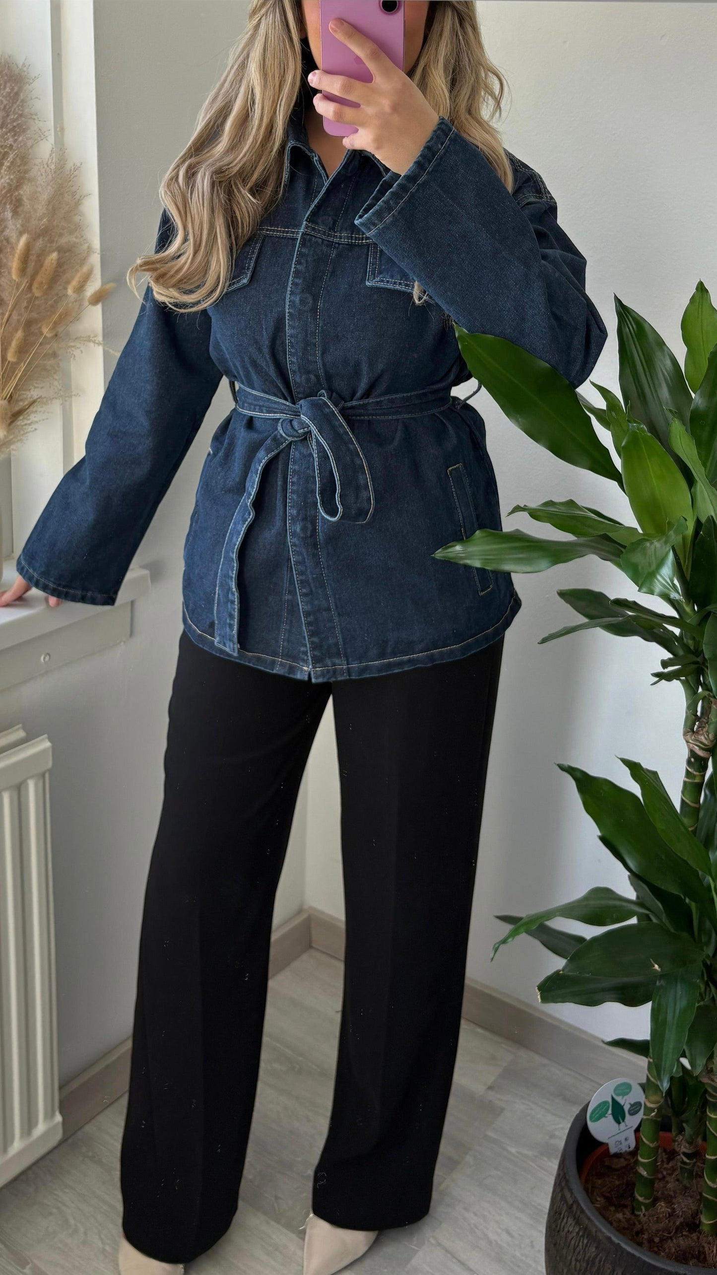 Denim Belted Jacket