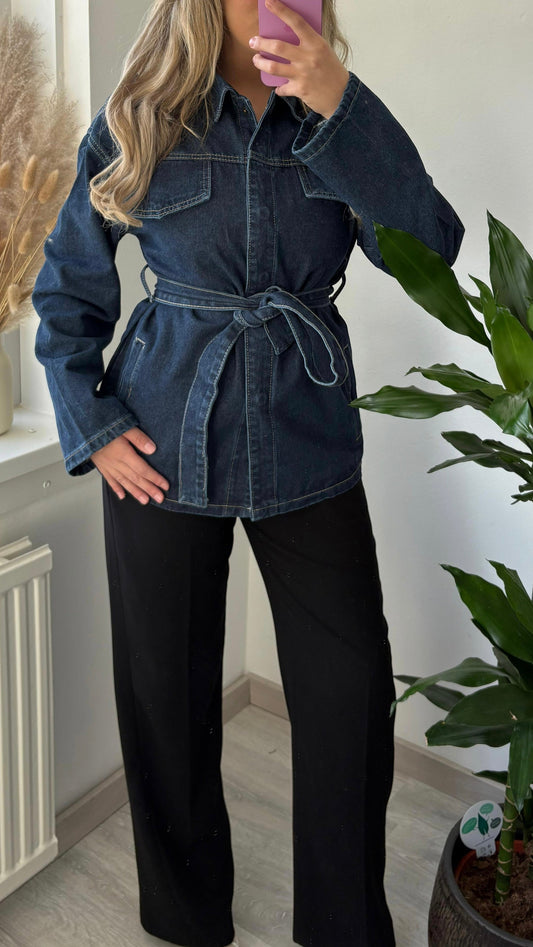 Denim Belted Jacket