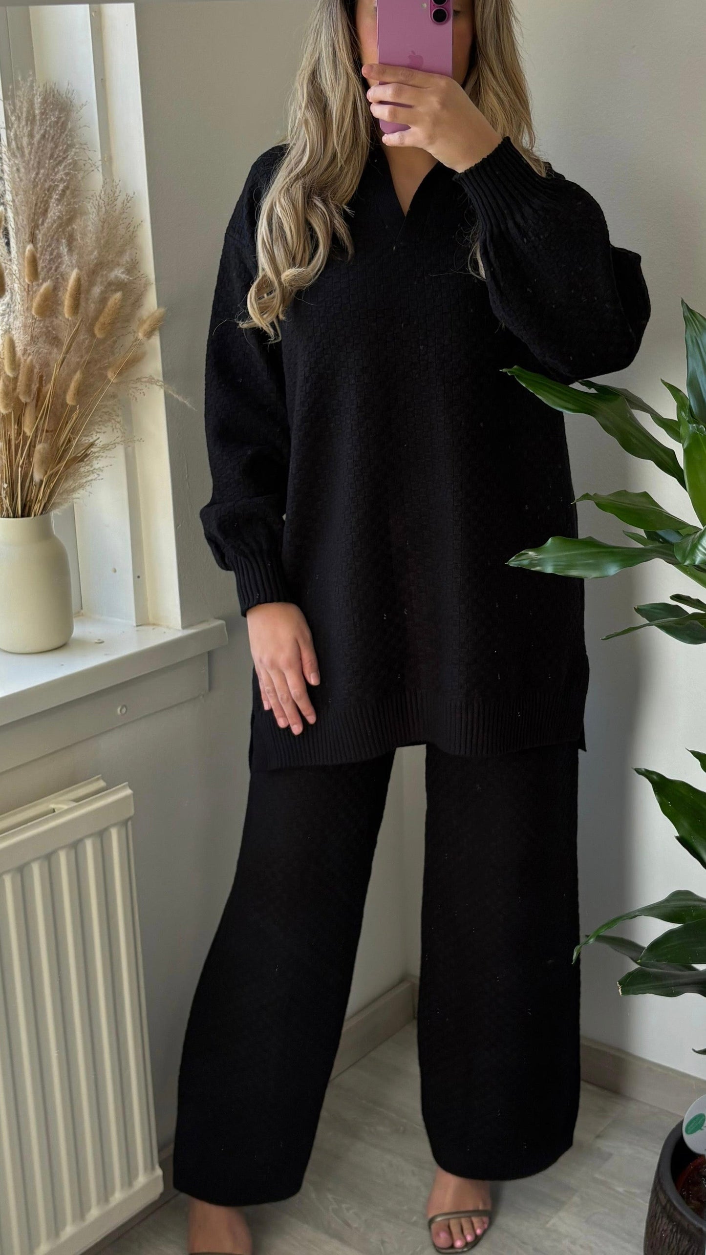 Textured Knit Twin Set