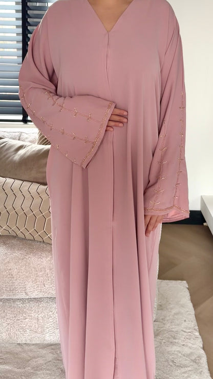 Rose Embroidered Abaya