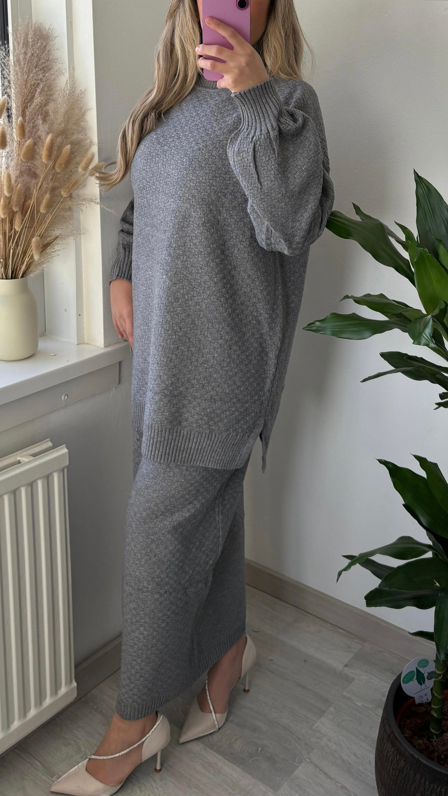 Jacquard Knit Twin Set