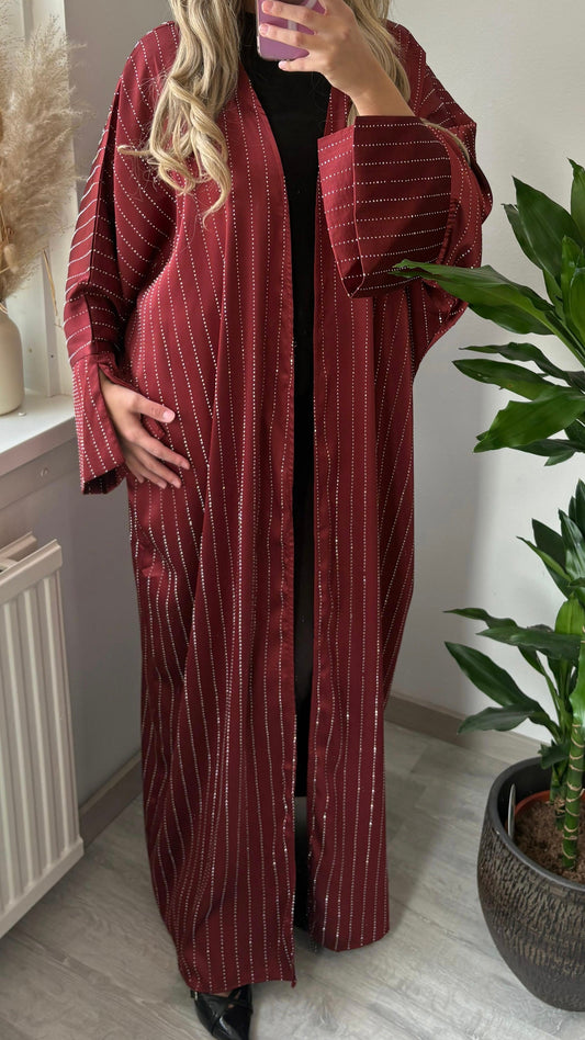 Linear Rhinestone Kimono